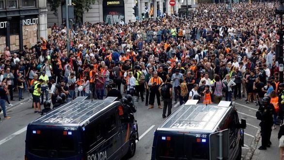 Las manifestaciones secesionistas concluyen sin incidentes de importancia