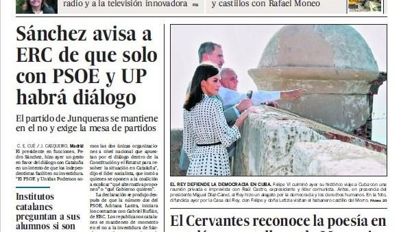 Lo que dicen los diarios sobre el Rey en Cuba