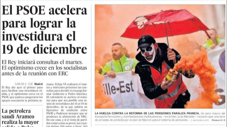 Las portadas de los periódicos de hoy, viernes 6 de diciembre