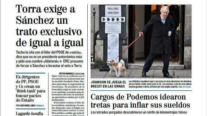 Las portadas de los periódicos de este viernes, 13 de diciembre