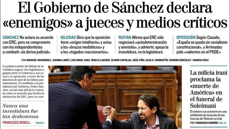 Las portadas de los periódicos de hoy, domingo 5 de enero