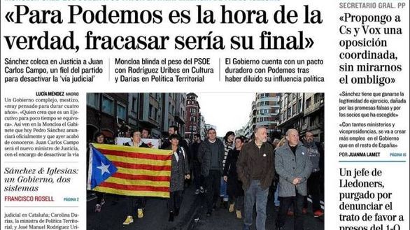Las portadas de los periódicos: domingo 12 de enero