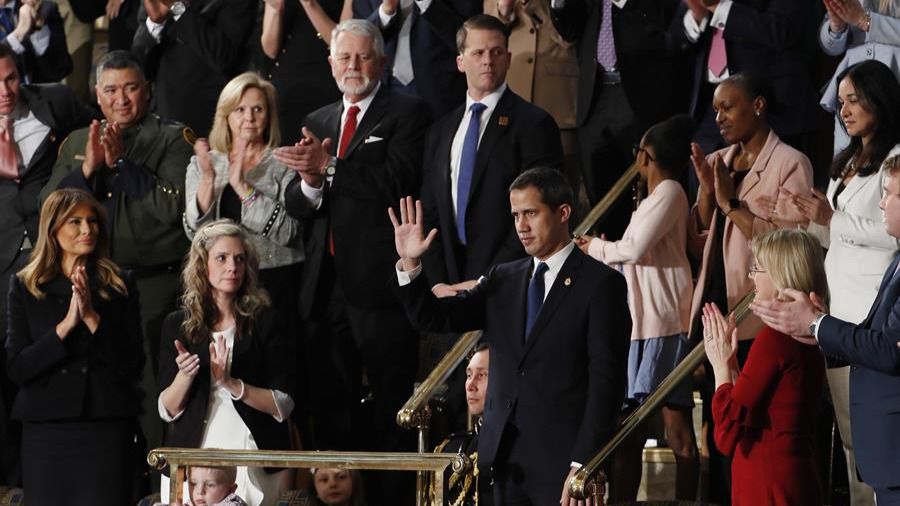 El Congreso de EEUU, en pie para homenajear a Guaidó