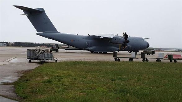 Llega el avión militar con 14 toneladas de material contra el Covid-19 procedente de China