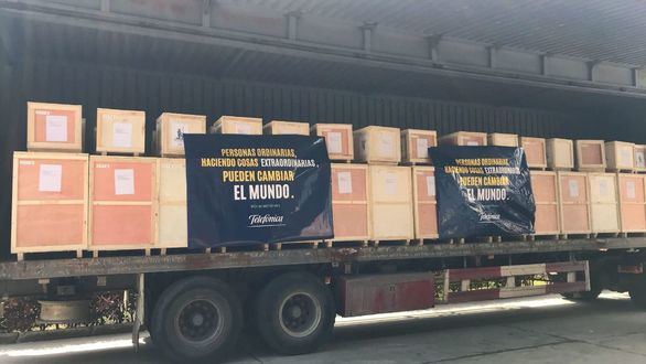 Telefónica compra 150 toneladas de equipamiento sanitario