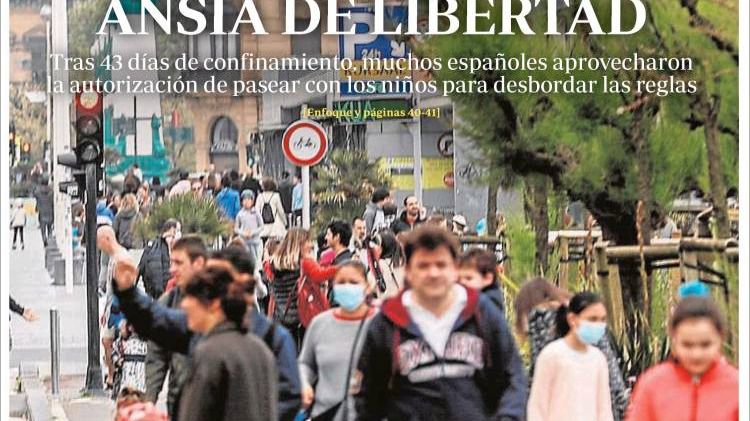 Las portadas de los diarios de este lunes, 27 de abril