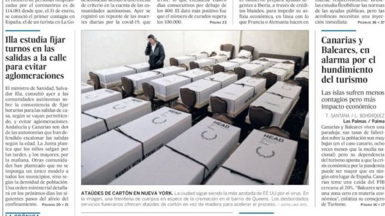 Las portadas de los periódicos de este martes, 28 de abril