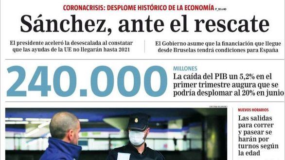 Las portadas de los periódicos de este viernes, 1 de mayo