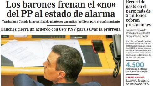 Las portadas de los periódicos de este miércoles 6 de mayo