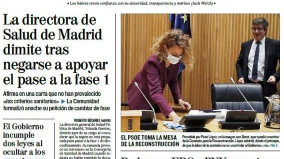 Las portadas de los periódicos de este viernes 8 de mayo
