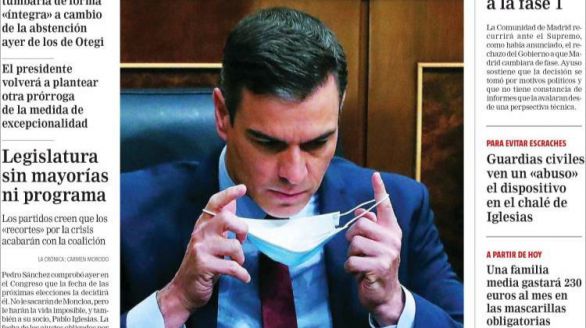 Las portadas de los periódicos de este jueves, 21 de mayo