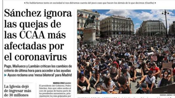 Las portadas de los periódicos de este lunes 8 de junio