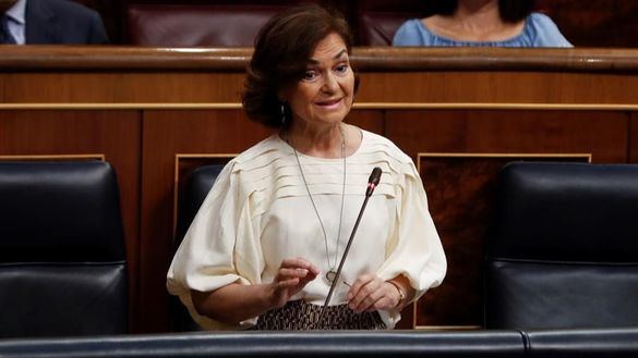 Carmen Calvo se hace un lío al contestar a Espinosa de los Monteros