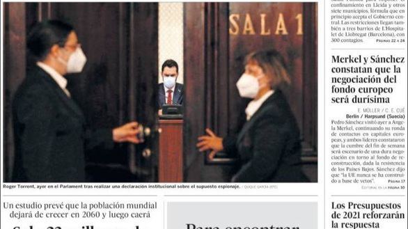 Las portadas de los periódicos de este miércoles, 15 de julio