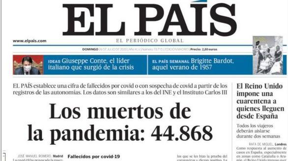 Las portadas de este domingo, 26 de julio de 2020