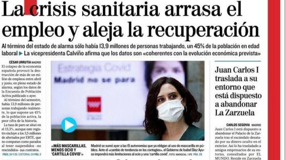 Las portadas de los periódicos de este miércoles, 29 de julio