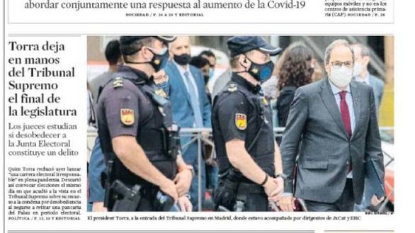 Las portadas de los periódicos de este viernes 18 de septiembre