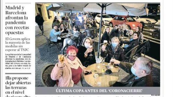Las portadas de los periódicos de este viernes 16 de octubre