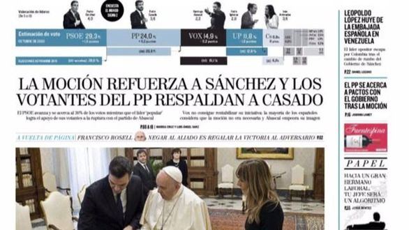 Las portadas de los periódicos de este domingo 25 de octubre