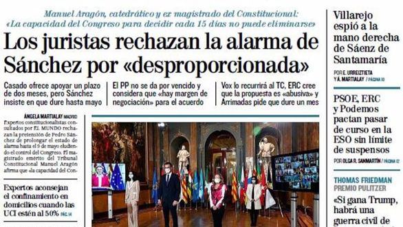 Las portadas de los periódicos de este martes 27 de octubre