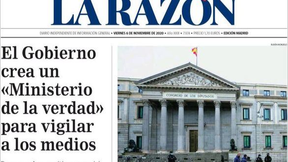 Las portadas de los periódicos de este viernes, 6 de noviembre