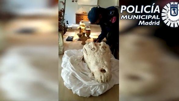 La Policía de Madrid interviene 14 piezas de marfil y una cabeza de cocodrilo