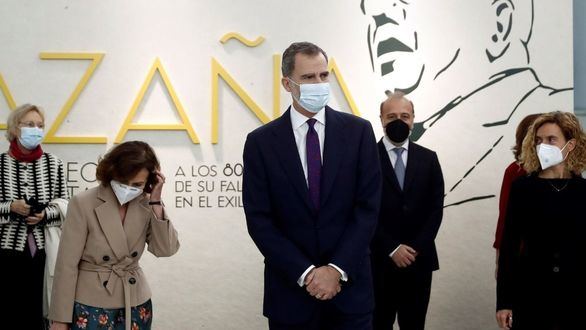 El Rey Felipe VI asiste a la inauguración de la muestra en recuerdo de Manuel Azaña