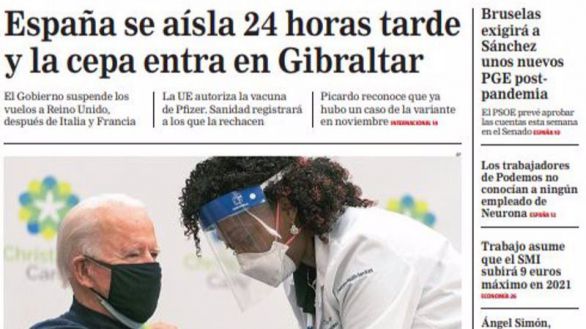 Las portadas de los periódicos de este martes, 22 de diciembre