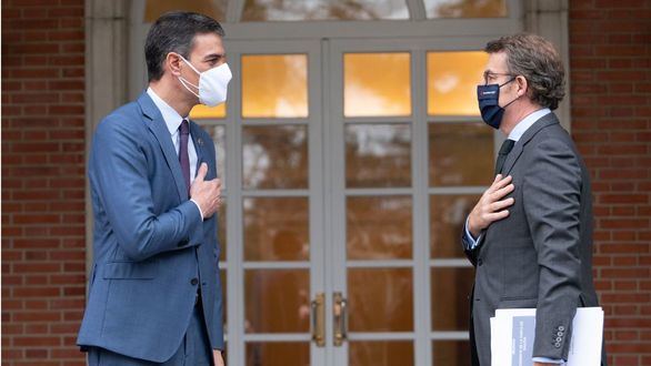 Sánchez recibe a Feijóo en Moncloa