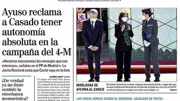 Las portadas de los periódicos de este martes 6 de abril