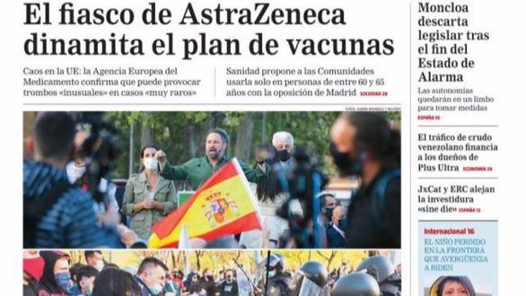 Las portadas de los periódicos de este jueves 8 de abril