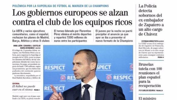Las portadas de los periódicos de este martes 20 de abril