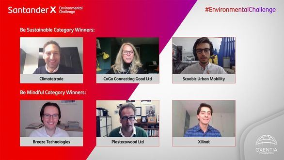 Banco Santander y Oxentia Foundation premian los seis mejores proyectos de emprendimiento sostenible