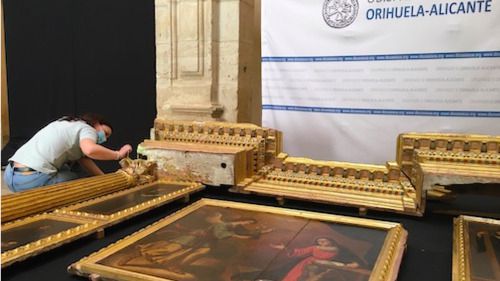 Encuentran un retablo renacentista en los almacenes de la catedral de Orihuela