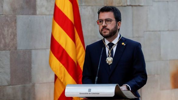 Aragonès toma posesión del cargo de president sin menciones a la Constitución y al Rey