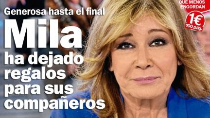 Mila Ximénez deja regalos para su familia y compañeros