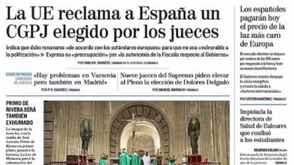 Las portadas de este miércoles