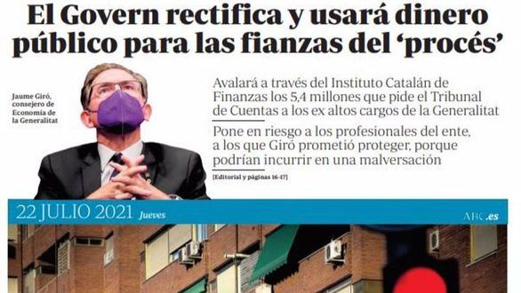 Las portadas de este jueves 22 de julio