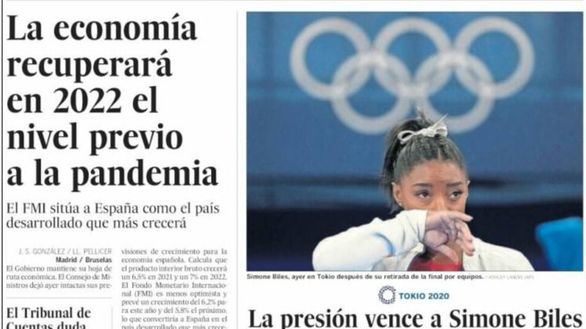 Las portadas de los periódicos de este miércoles 28 de julio
