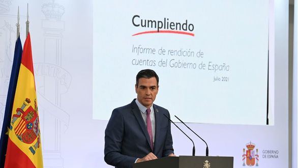 Sánchez dedica su balance a alardear de su gestión y a identificar al PP con el "bloqueo" y la "crispación"