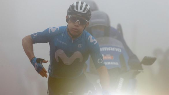 La Vuelta. Miguel Ángel López da una alegría al Movistar en el Gamoniteiru