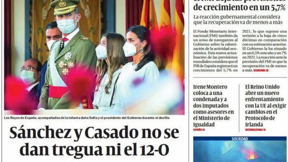 Las portadas de este miércoles, 13 de octubre