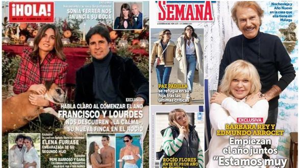 Bárbara Rey y Edmundo Arrocet, juntos y Elena Furiase, de nuevo embarazada