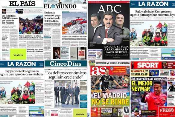 Revista de prensa: ¿Se verán 'rojigualdas' en los mítines de Podemos?