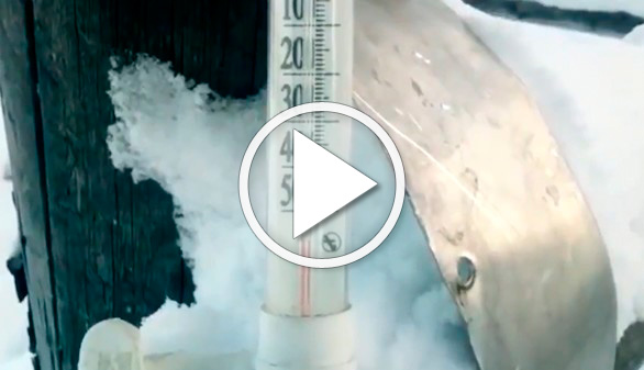 Vídeos Virales. A esa temperatura se congela hasta el termómetro