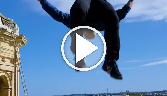 Vídeos virales. Acrobacias para llegar a trabajar