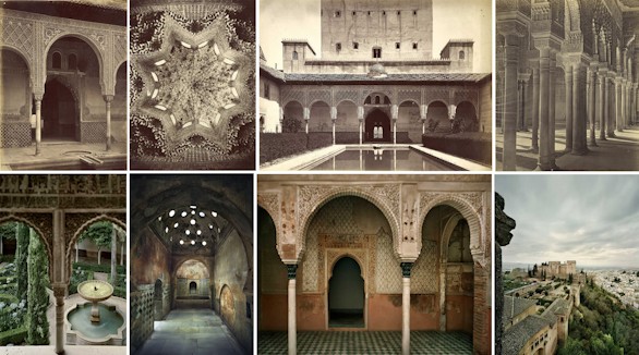 Los jardines y palacios de La Alhambra separados por 150 años