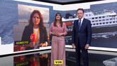 Mónica Carrillo y Matías Prats informan en 'Antena 3 Noticias Fin de Semana 1' sobre el desembarco del crucero Honvius y la última información sobre el hantavirus.