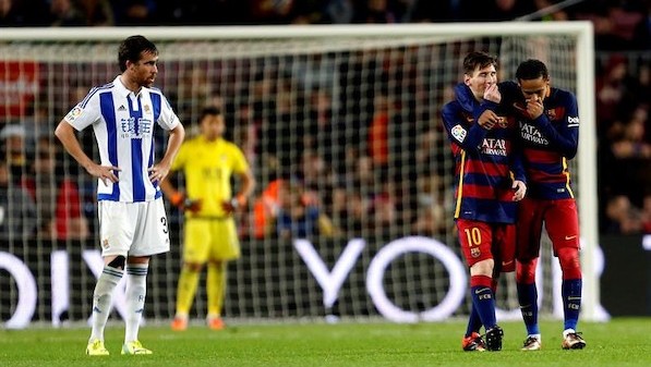 El Barça golea a la Real paseando sobre Iniesta | 4-0