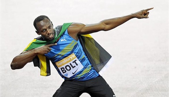 Usain Bolt regresa con victoria en 100m con 9.87 y bajo la lluvia